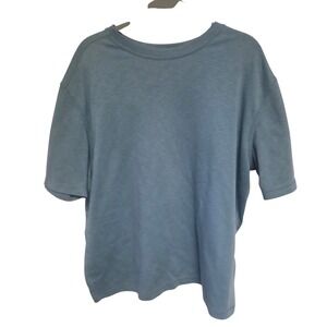 Woolrich Mens XXL Blue Textured Knit Crew‎ Neck Short Sleeve Casual T Shirt